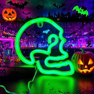 Halloween Skull Neon Light