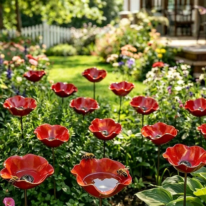 Hand-Crafted Metal Flower Garden Stake - 24-Inch Tall, Yard & Lawn Art-View 4-Next Deal Shop