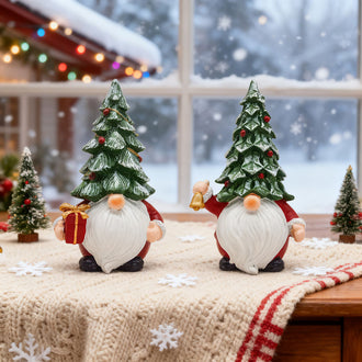 Hand Painted Christmas Gnome Figurine