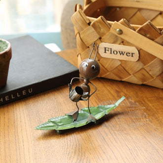 Hand Painted Metal Ant Decor