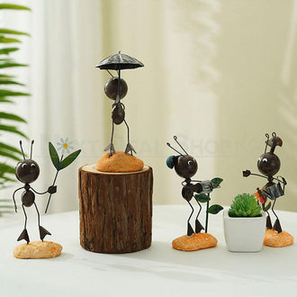 Hand-Painted Metal Ant Decor