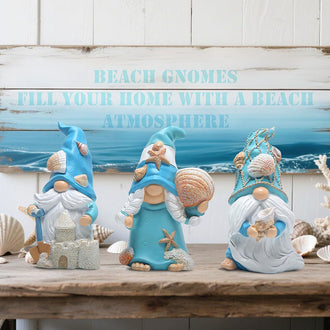 Hand Painted Ocean Gnome Figurine