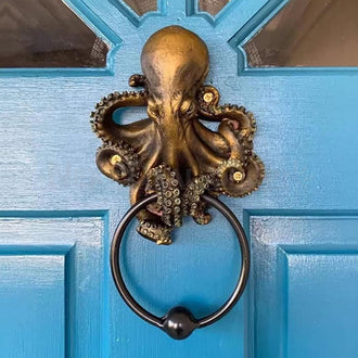 Hand Painted Octopus Door Knocker Decoration