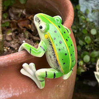 Hand Painted Resin Frog Pot Hugger