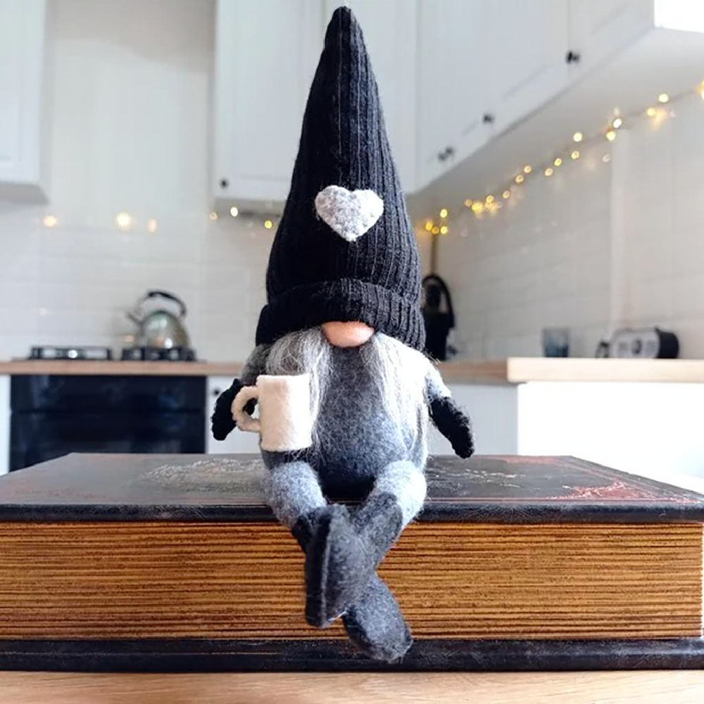 Handmade Adorable Coffee Gnomes - Set of 2, Home Table Shelf Holiday Festival Decor Ornament