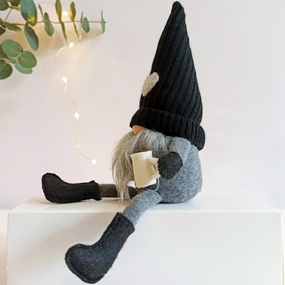 Handmade Adorable Coffee Gnomes - Set of 2, Home Table Shelf Holiday Festival Decor Ornament