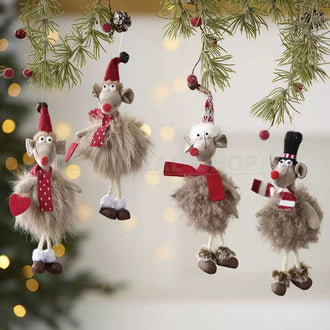 Handmade Christmas Mouse Hanging Ornament
