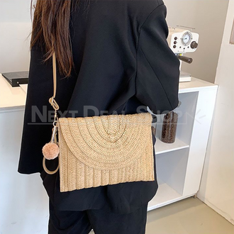Handmade Crossbody Straw Woven Bag