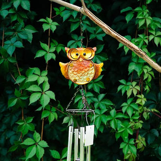 Handmade Iron Owl Outdoor Wind Chime