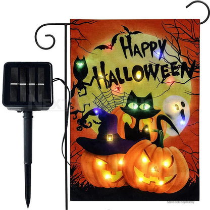 Happy Halloween Solar Powered LED Garden Flag-View 4-Next Deal Shop