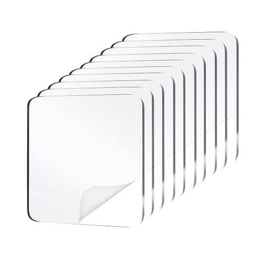 Heavy Duty Double Sided Adhesive Mounting Pads - 10 Pcs, No Drill Mounting Pads for Solar Wall Lights & Decorations