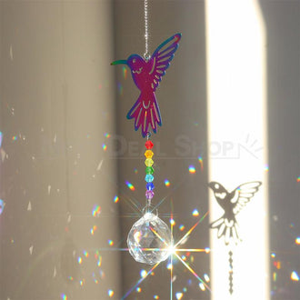 Hummingbird Crystal Hanging Suncatcher