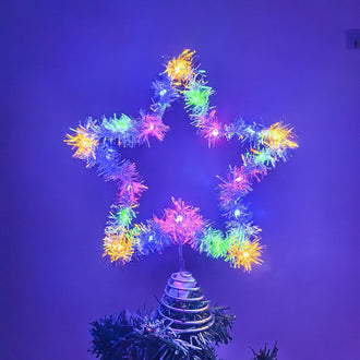 Iridescent LED Star Tree Topper