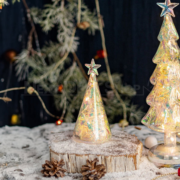 Iridescent Lighted Glass Tree Lamp Next Deal Shop