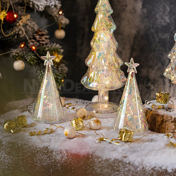 Iridescent Lighted Glass Tree Lamp Next Deal Shop