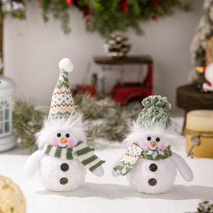 LED Light Up Christmas Snowman Ornament‑Home Table Mantel Shelf Holiday Party Decor Lighting Ornament