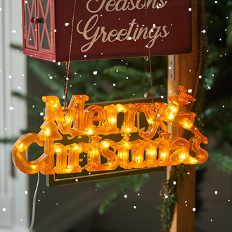 LED Light Up Merry Christmas Sign