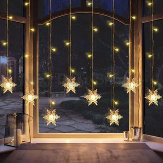 LED Snowflake Curtain Light