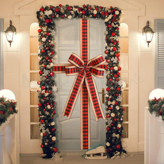 Large Christmas Door Ribbon Bow Decoration