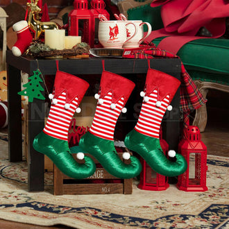 Large Christmas Elf Stocking