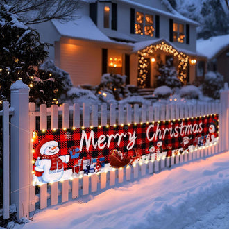 Light Up Christmas Snowman Banner