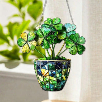 Lucky Clover Hanging Ornament ‑ Wall & Window St.Patrick’s Day Decor