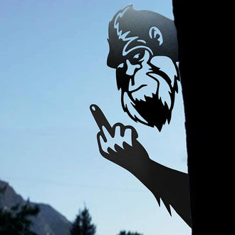 Metal Bigfoot Silhouette Garden Decor