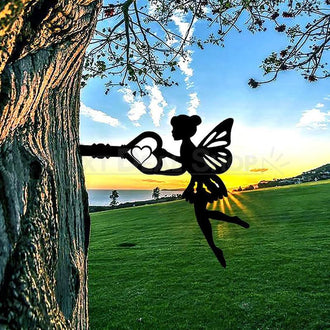 Metal Fairy Silhouette Garden Decor