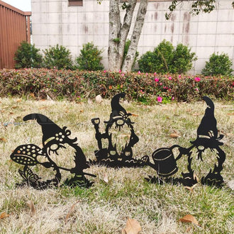Metal Gnome Garden Yard Stake