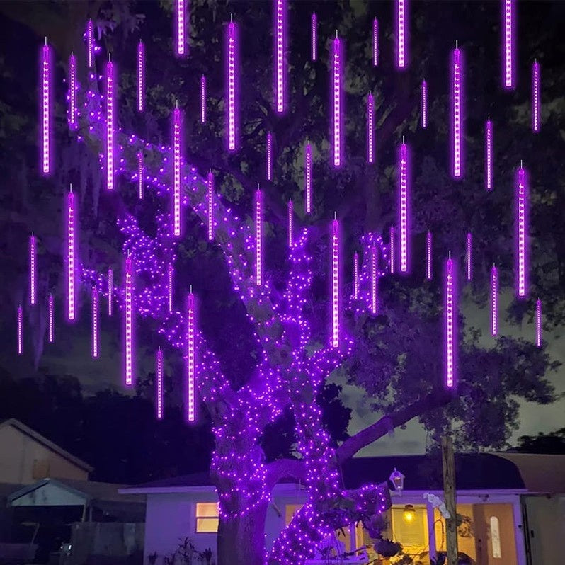 Meteor Snow Fall LED Lights - Easy Extendable Upgraded Version, Home Eave Tree Patio Xmas Holiday Party Festival Decor Lighting