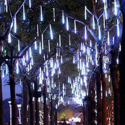 Meteor Snow Fall LED Lights - Easy Extendable Upgraded Version, Home Eave Tree Patio Xmas Holiday Party Festival Decor Lighting