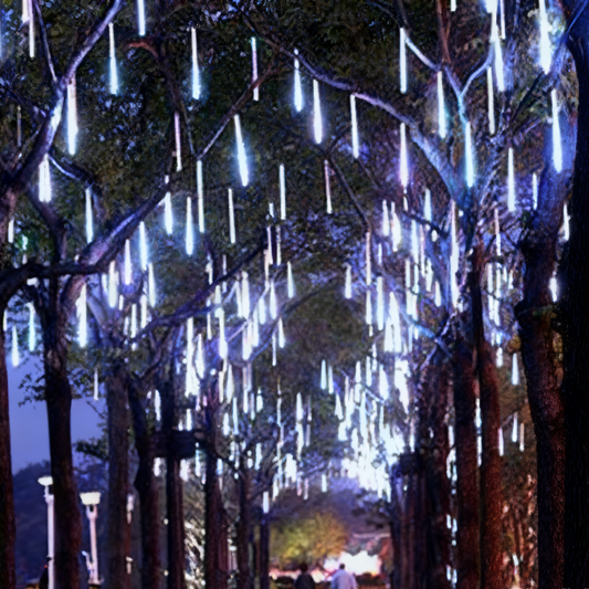 Meteor Snow Fall LED Lights - Easy Extendable Upgraded Version, Home Eave Tree Patio Xmas Holiday Party Festival Decor Lighting