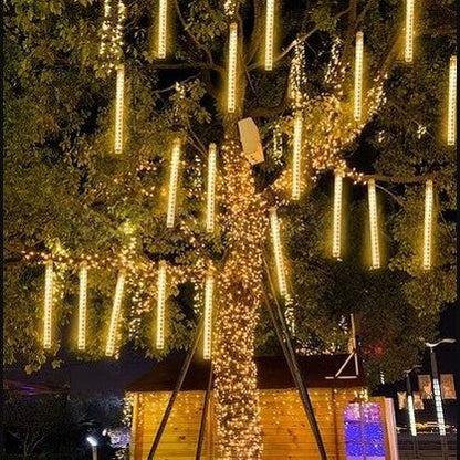 Meteor Snow Fall LED Lights - Easy Extendable Upgraded Version, Home Eave Tree Patio Xmas Holiday Party Festival Decor Lighting