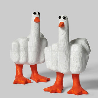 Middle Finger Duck Statue