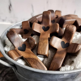 Mini Wooden Handheld Cross