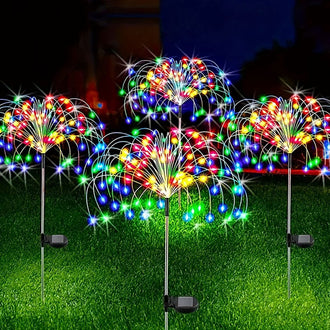 Multicolor Solar Powered LED Firework Stake Light