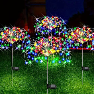 Multicolor Solar Powered LED Firework Stake Light