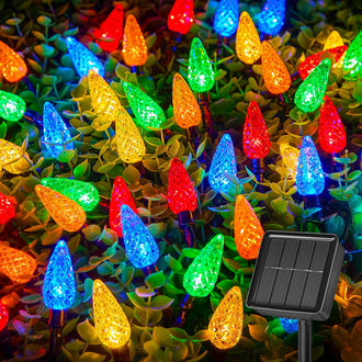 Multicolor Solar Powered LED Strawberry String Lights