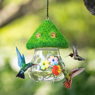 Mushroom Hummingbird Feeder
