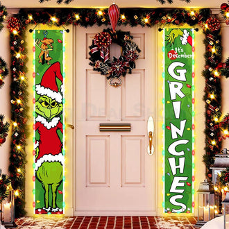 Naughty Christmas LED Door Banner Set
