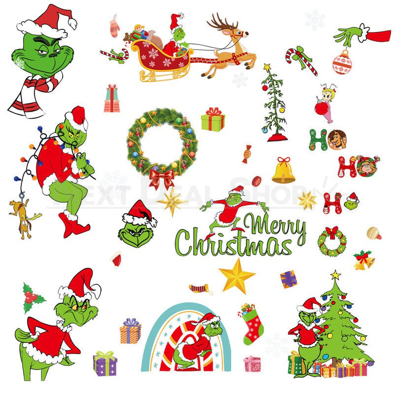 8 Sheets Naughty Christmas Window Cling-View 7-Next Deal Shop