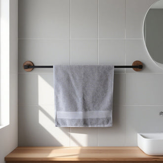No drilling, Nail free, Adhesive - Solid Wood Bathroom Towel Rack