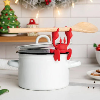 Novelty 2‑in‑1 Silicone Crab‑Design Spoon Rest & Steam Releaser ‑ Kitchen Counter Accessory
