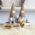 Handmade Coffee Loving Gnome Decor - Set of 2, Home Tabletop Shelf Holiday Decor