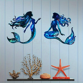 Ocean Mermaid Metal Wall Art