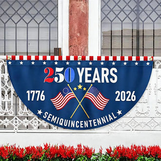 Patriotic USA‑250th‑Anniversary Fan‑Flag - 3‑Pack, Holiday Party Decor