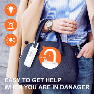 Personal Safety Alarm with LED Strobe Light
