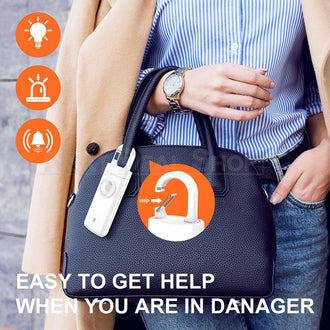 Personal Safety Alarm with LED Strobe Light