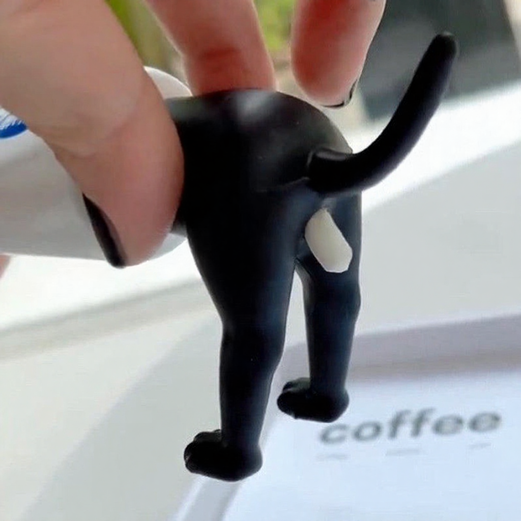 Playful Novelty Pooping Dog Butt Toothpaste Topper - Funny Bathroom Accessory