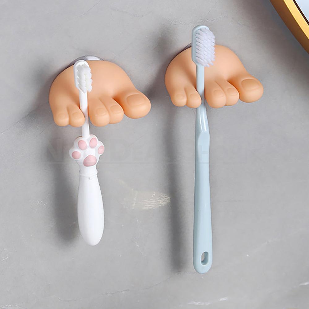Funny Toe Toothbrush Holders & Dog Butt Toothpaste Topper Set-View 8-Next Deal Shop
